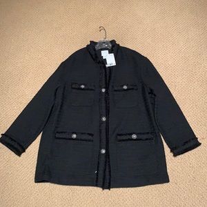 NWT!! H&M oversized Chanel look jacket/blazer black sz M Dresses up everything!